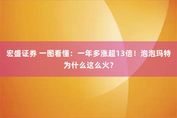 宏盛证券 一图看懂：一年多涨超13倍！泡泡玛特为什么这么火？
