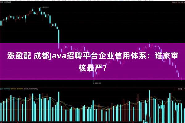 涨盈配 成都Java招聘平台企业信用体系：谁家审核最严？